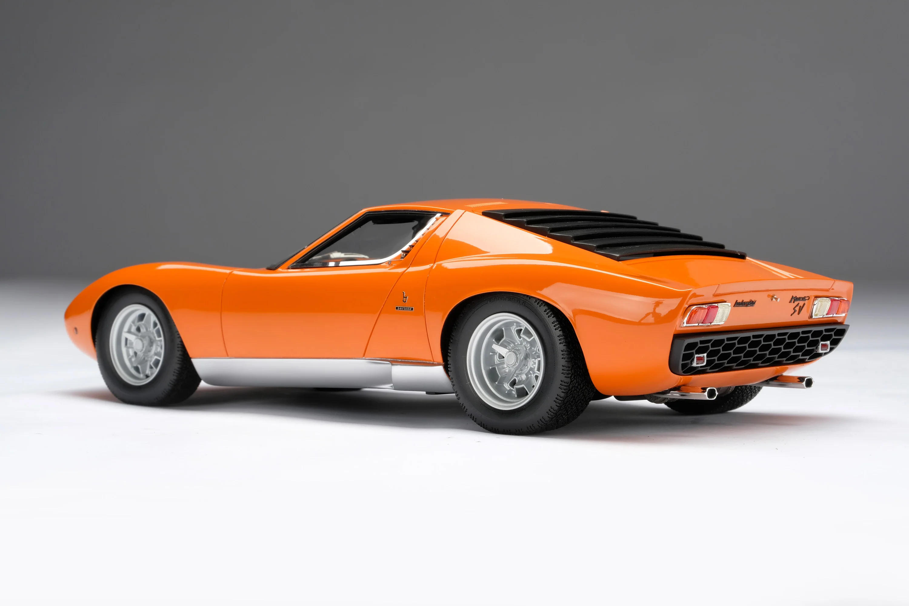 Lamborghini Miura P400 SV 1971 orange 1963 silver 1:18 Amalgam