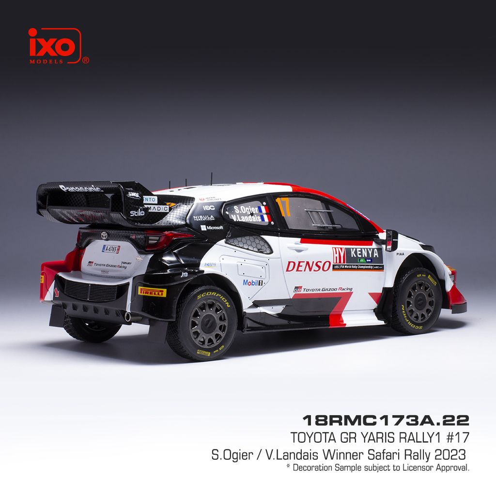 Toyota GR Yaris Rally1 Hybrid #17 Ogier/Landais Rallye WM Safari Rally 2023 1:18 Ixo Models