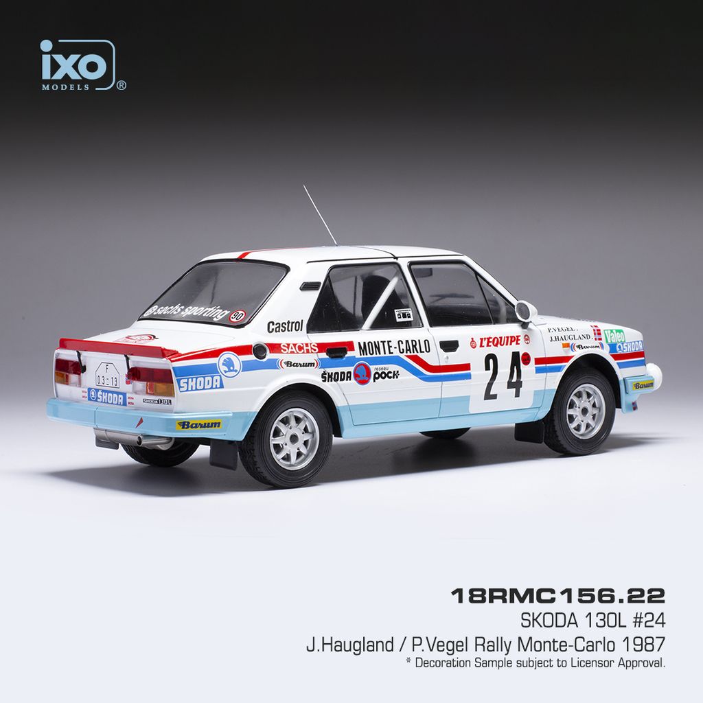 Škoda 130L #24 J.Haugland/P.Vegel Rallye Monte-Carlo 1987 1:18 Ixo Models
