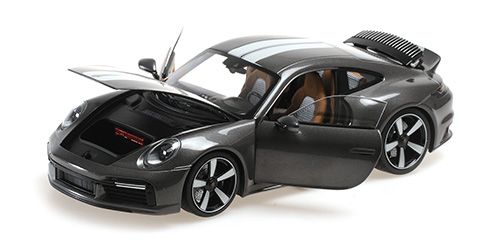 Porsche 911 992 Sport Classic 2022 grey metallic 1:18 Minichamps 