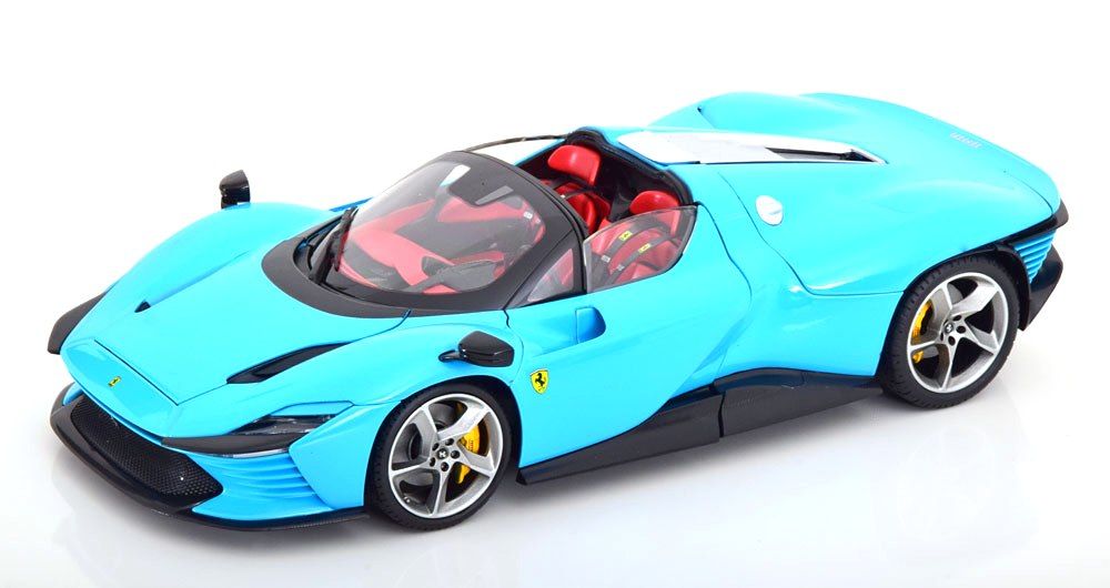 Ferrari Daytona SP3 Closed Roof 2022 baby blue 1:18 Bburago