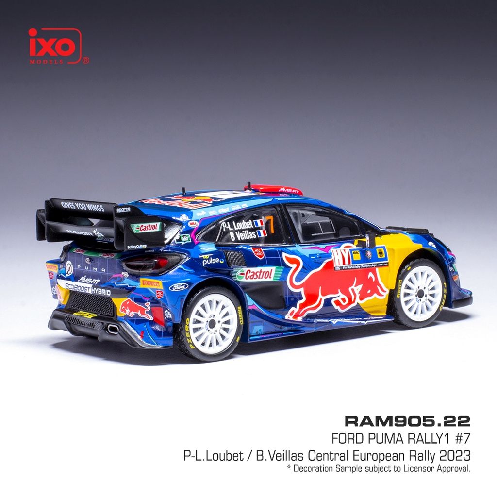 Ford Puma Rally 1 #7 Loubet/Veillas Central European Rally 2023 1:43 Ixo Models