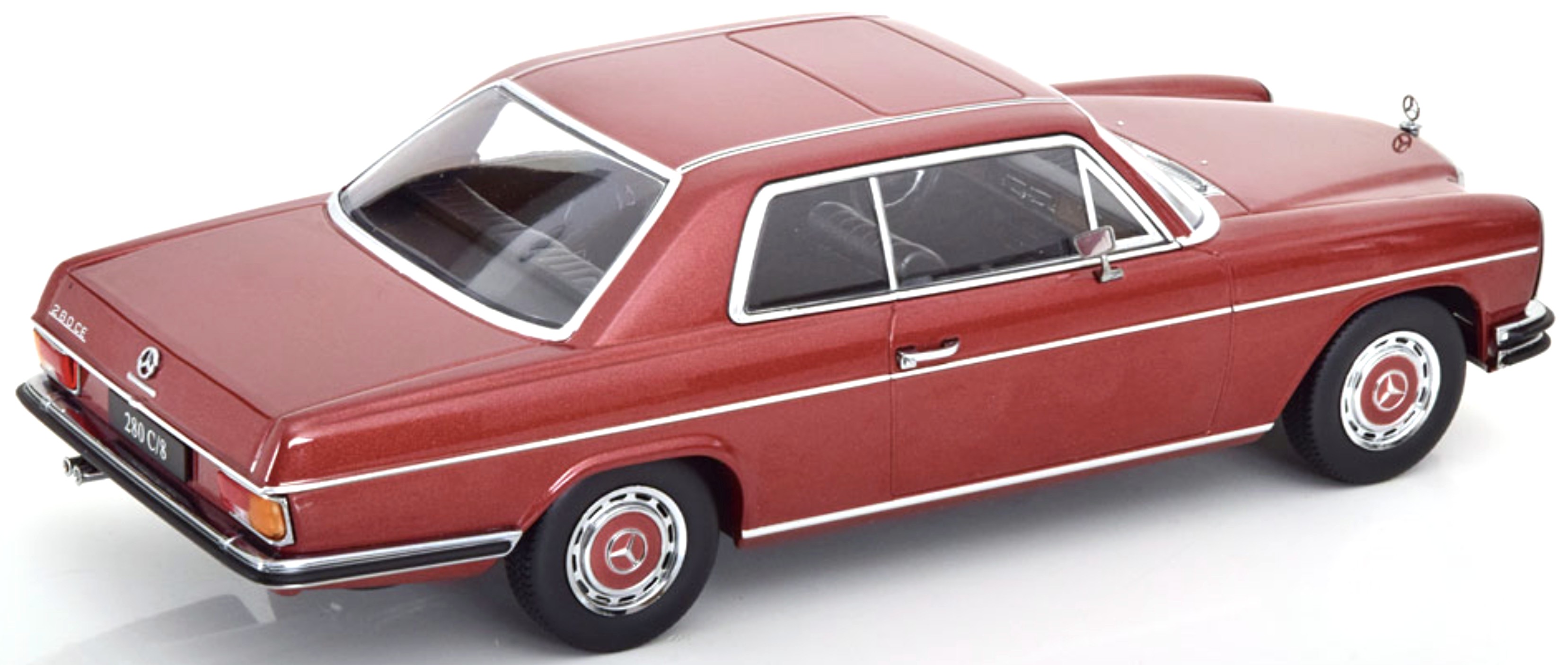 Mercedes-Benz 280C/8 W114 Coupe 1969 red metallic 1:18 KK Scale