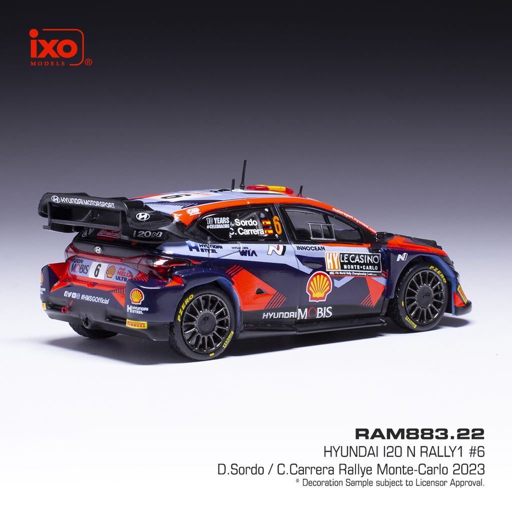 Hyundai i20 N #6 Sordo/Carrera WRC1 Rally Monte Carlo 2023 1:43 Ixo
