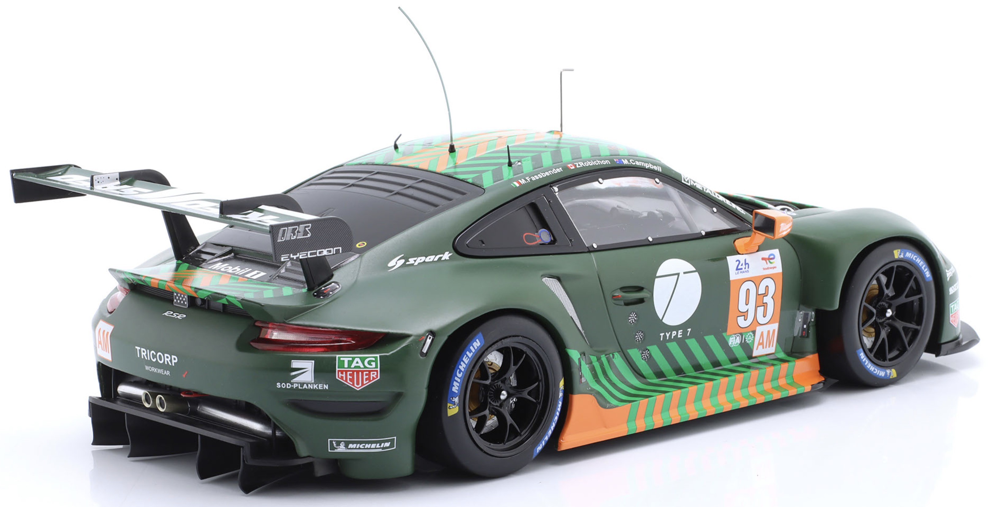Porsche 911 RSR #93 Fassbender/Campbell/Robichon Proton Competition 1:18 Ixo Models