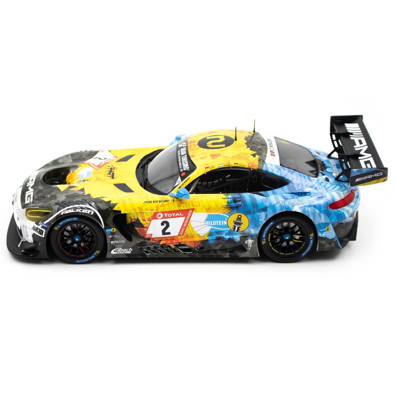 Mercedes-AMG GT3 EVO #2 HRT 24H Race Nürburgring 2020 1:18 Ixo Models