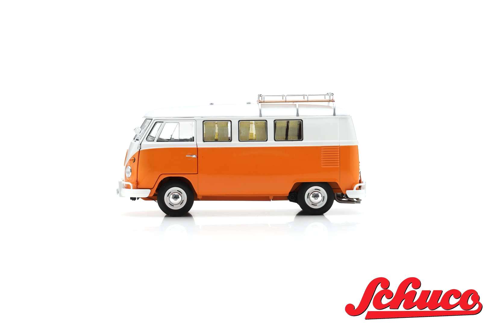 Volkswagen T1 Campingbus orange/white 1:18 Schuco