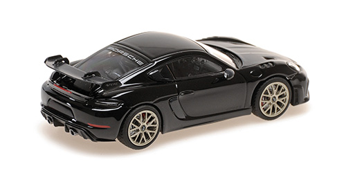 Porsche Cayman GT4 RS 2021 black/neodyme wheels 1:43 Minichamps