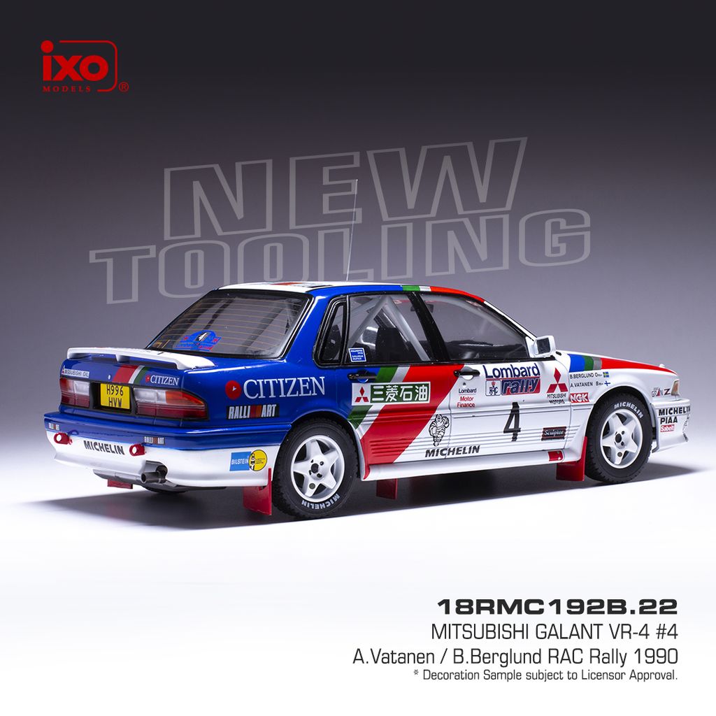 Mitsubishi Galant VR-4 #4 Vatanen/Berglund RAC Rally 1990 1:18 Ixo Models