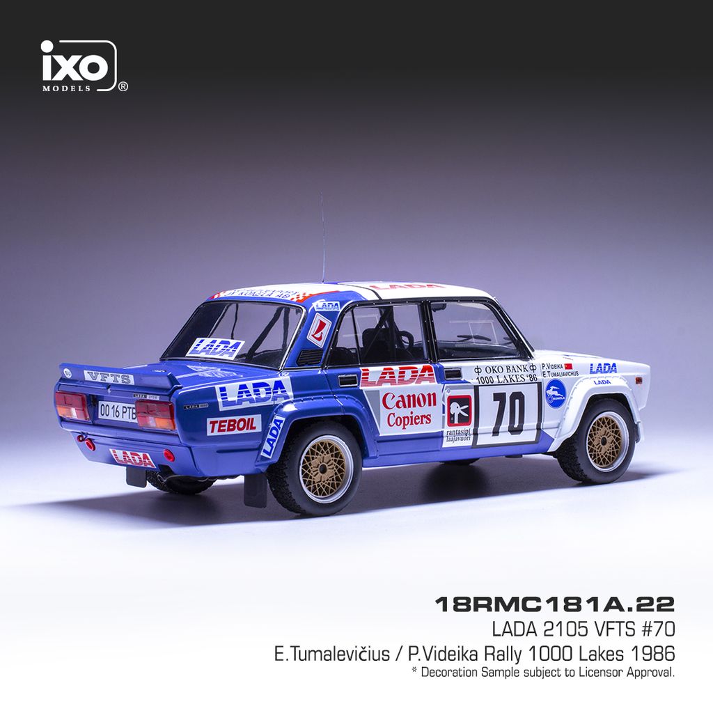 Lada 2105 VFTS #70 Tumalevicius/Videika 1000 Lakes Rallye 1986 1:18 Ixo Models