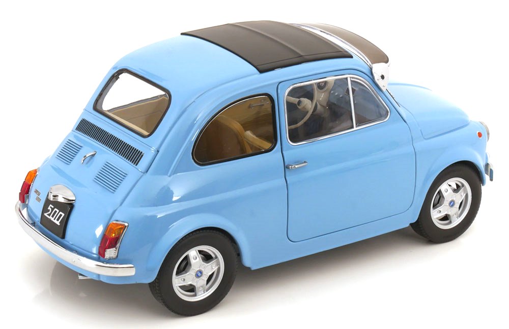 Fiat 500 F Custom with Abarth Rims 1968 light blue 1:12 KK Scale