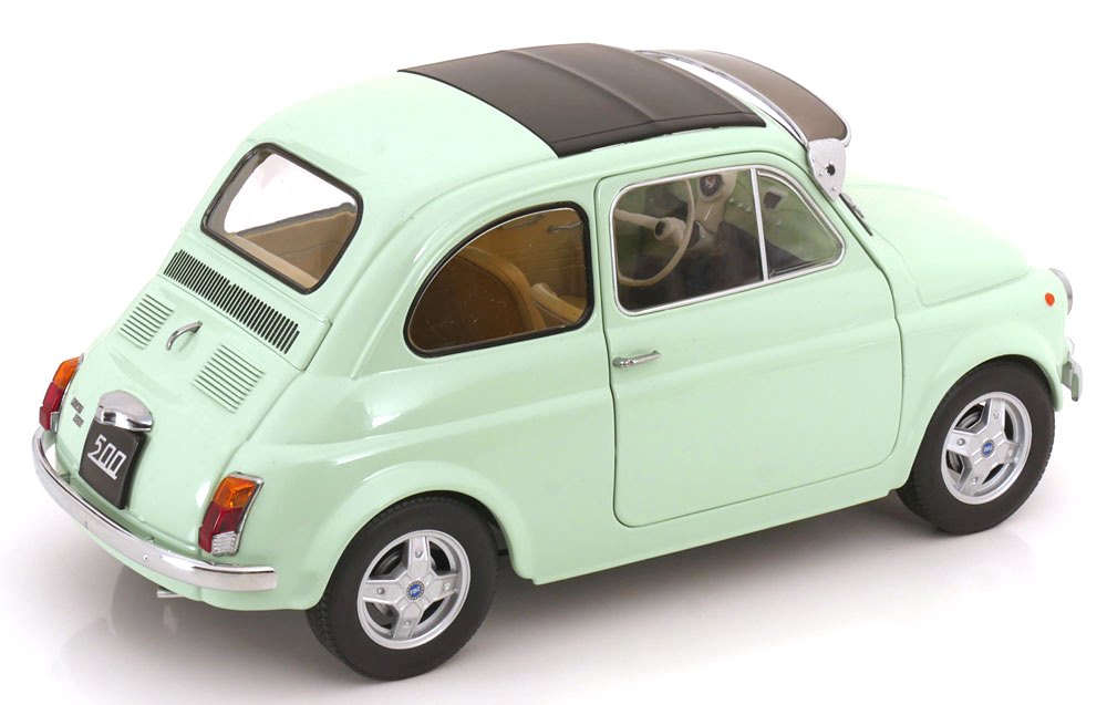 Fiat 500 F Custom with Abarth Rims 1968 mint green 1:12 KK Scale
