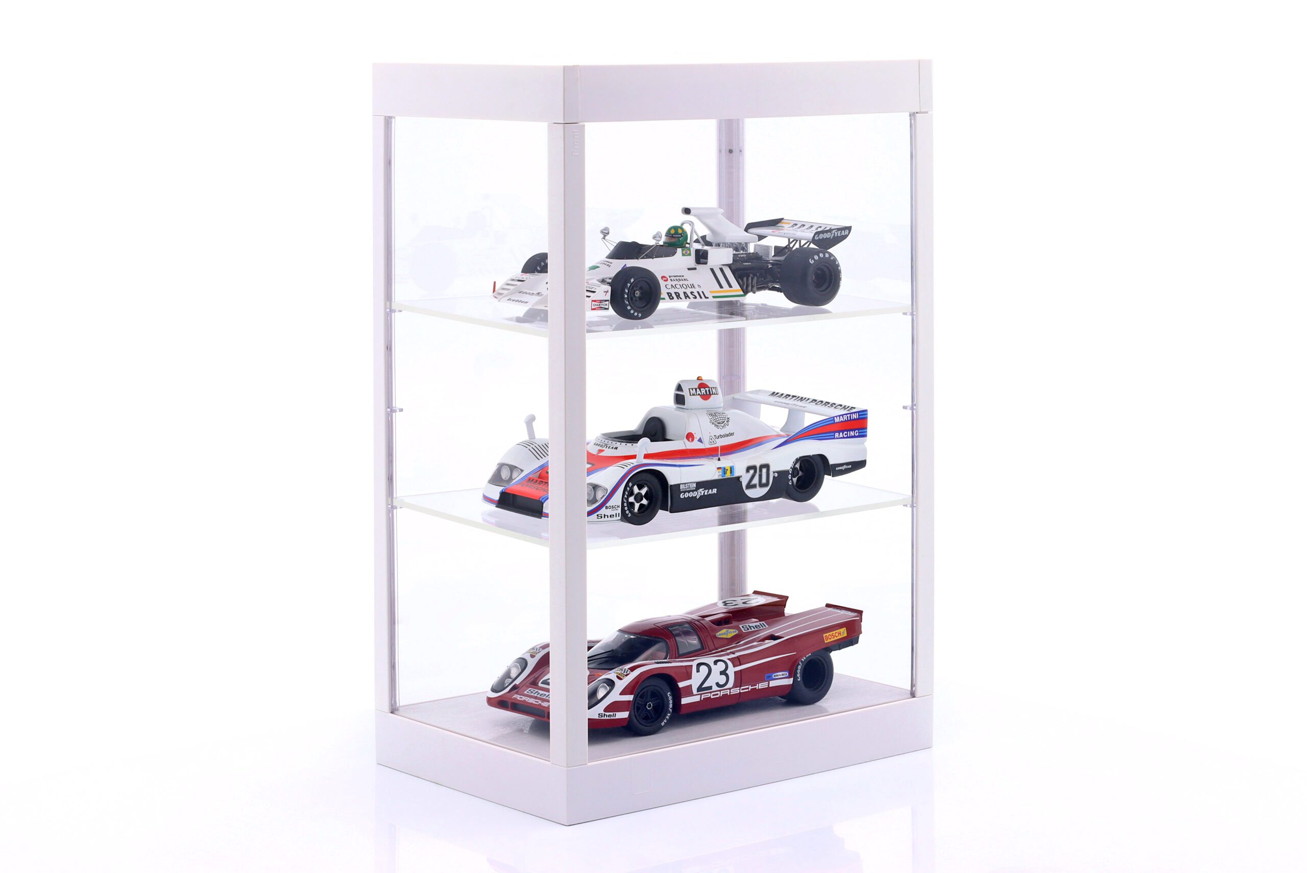 Plastová vitrína s LED osvětlením pro 3 modely 1:18 Triple9 Collection