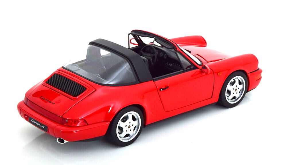 Porsche 911 (964) Carrera 4 Targa 1990 red 1:18 Norev