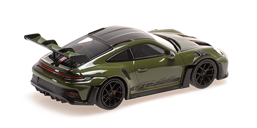 Porsche 911 (992) GT3RS 2024 nato olive/black wheels 1:43 Minichamps