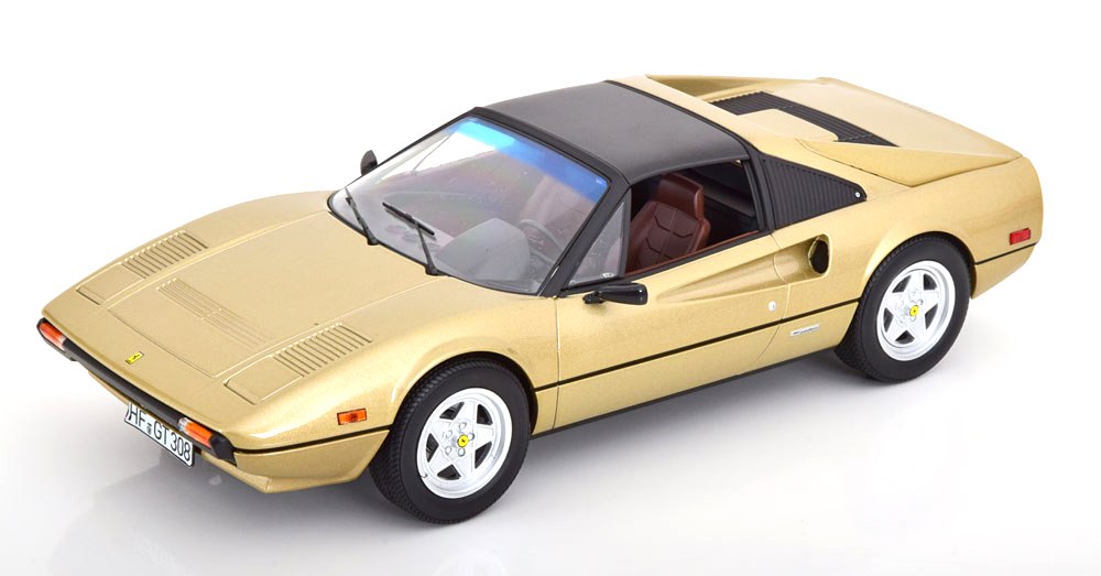 Ferrari 308 GTS Quattrovalvole 1982 gold metallic 1:18 Norev
