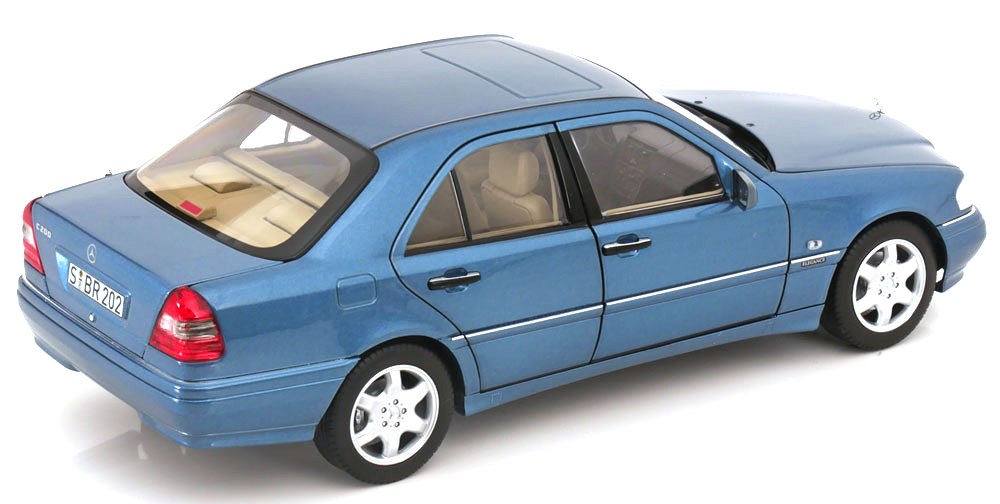 Mercedes-Benz C 200 W202 1997-2001 blue 1:18 Norev