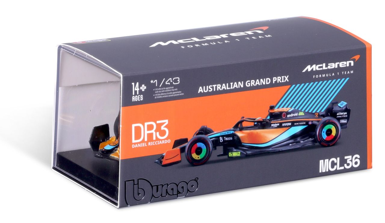 McLaren MCL36 #3 D.Ricciardo GP Australia 2022 1:43 Bburago