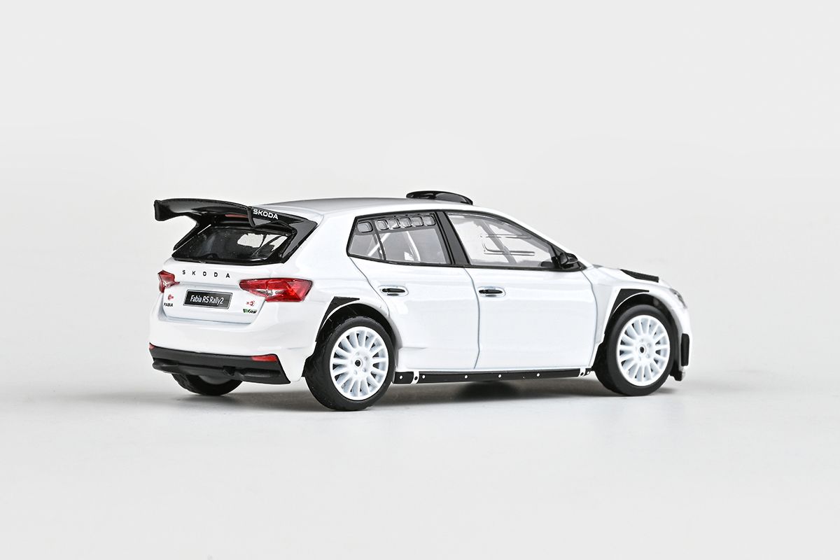 Škoda Fabia IV RS Rally2 2022 bílá 1:43 Abrex