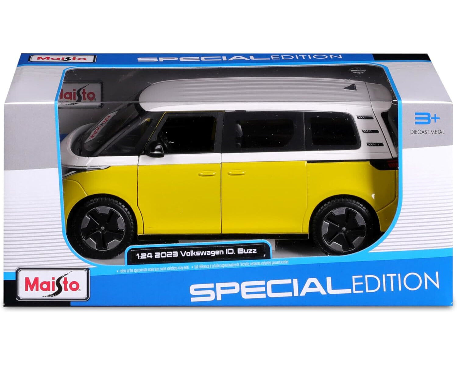 Volkswagen VW ID. Buzz 2023 yellow/white 1:24 Maisto