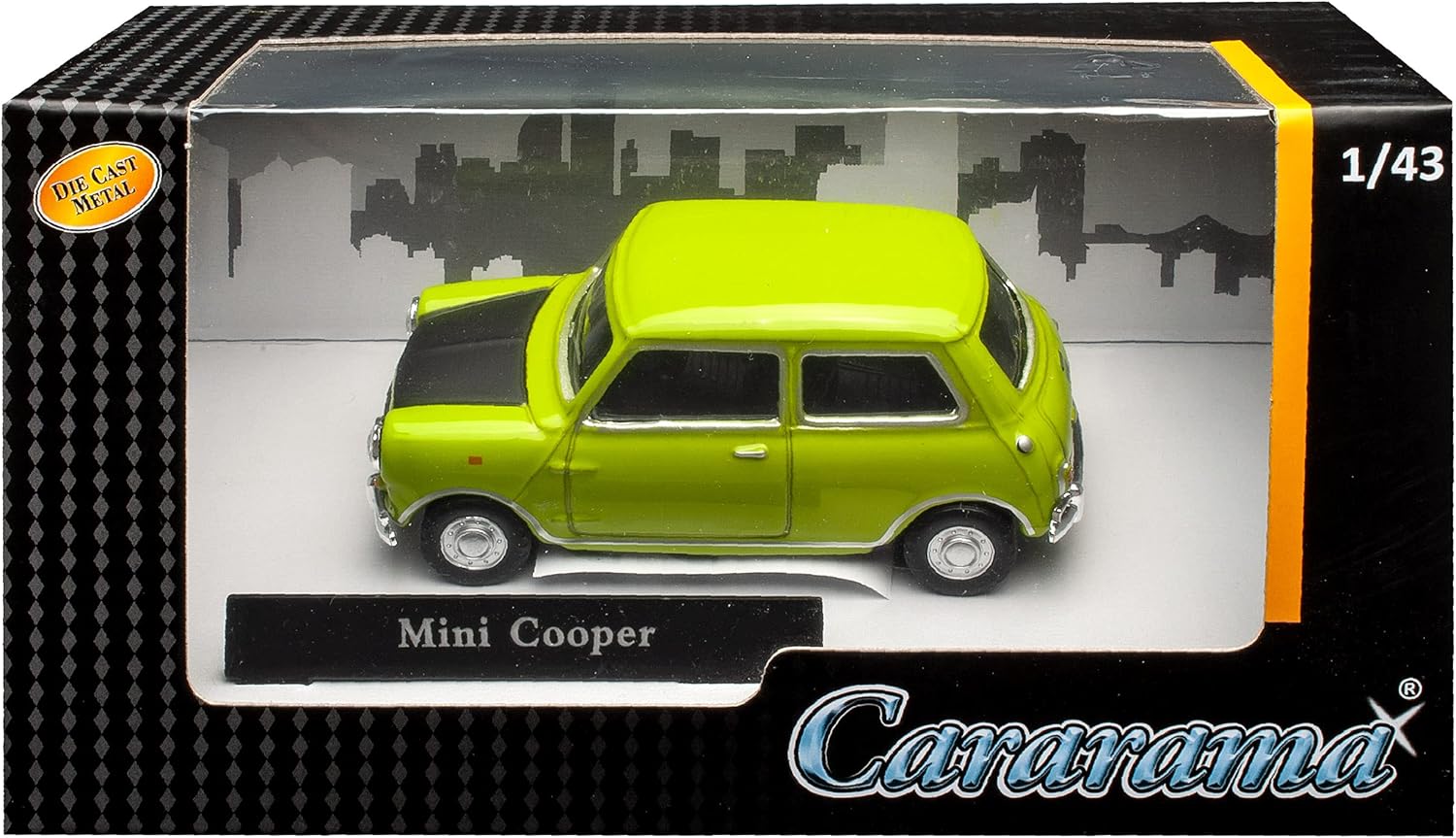Mini Cooper TV series Mr. Bean (1989-95) lime green 1:43 Cararama