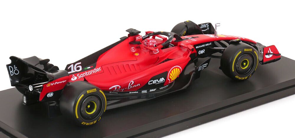 Ferrari F1 SF-23 Team Scuderia Ferrari #16 Ch.Leclerc 2023 with Showcase 1:18 Bburago