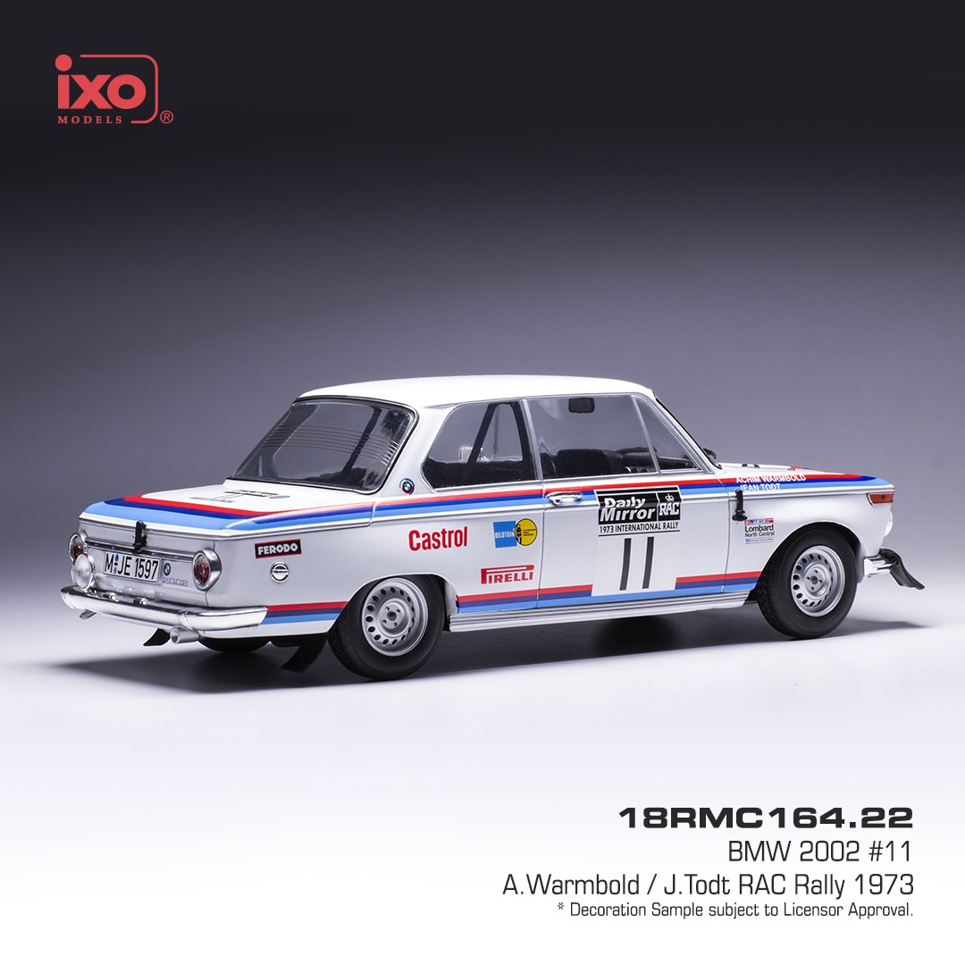 BMW 2002 #11 A.Warmbold/J.Todt RAC Rally 1973 1:18 Ixo Models