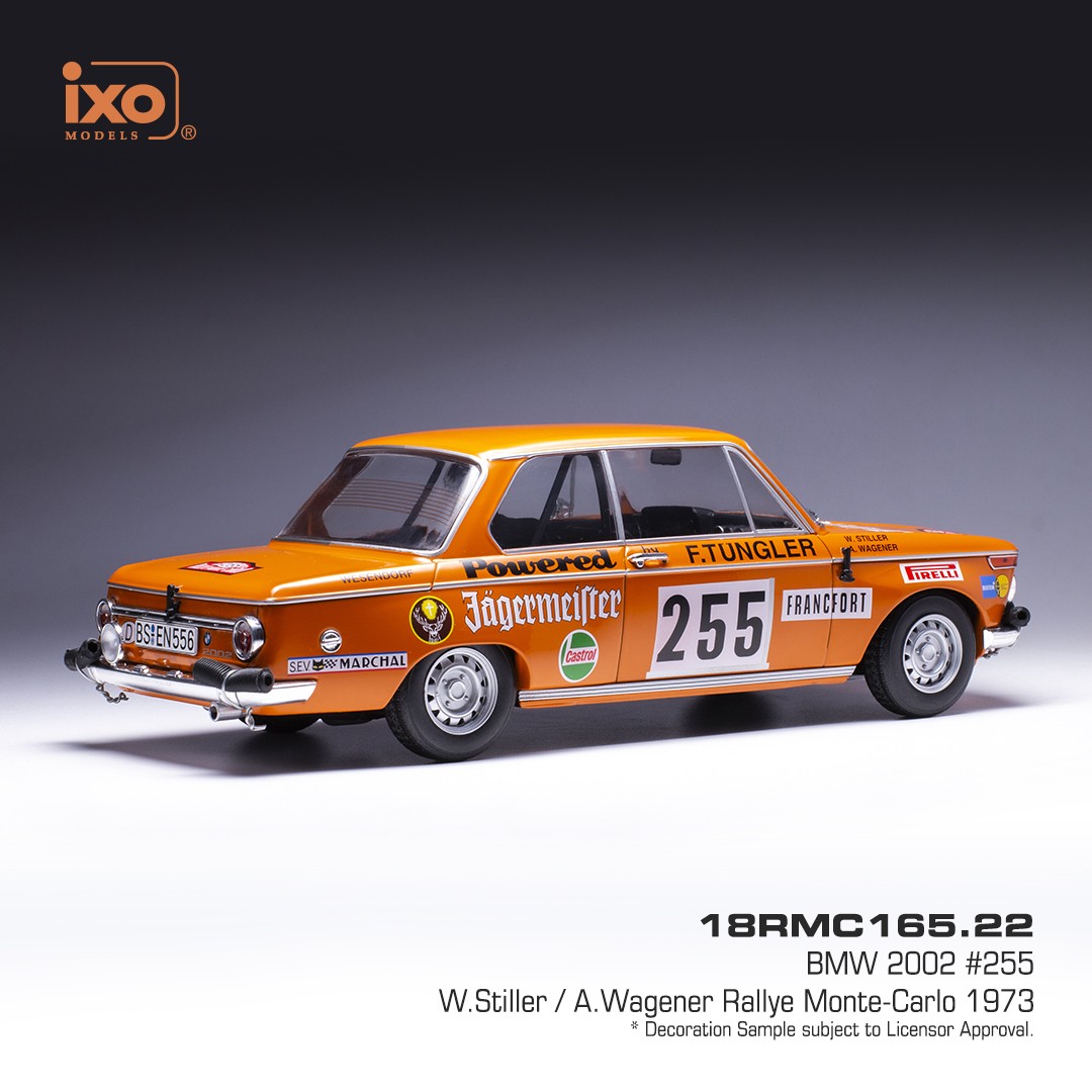 BMW 2002 #255 W.Stiller/A.Wagener RAC Rally 1973 1:18 Ixo Models