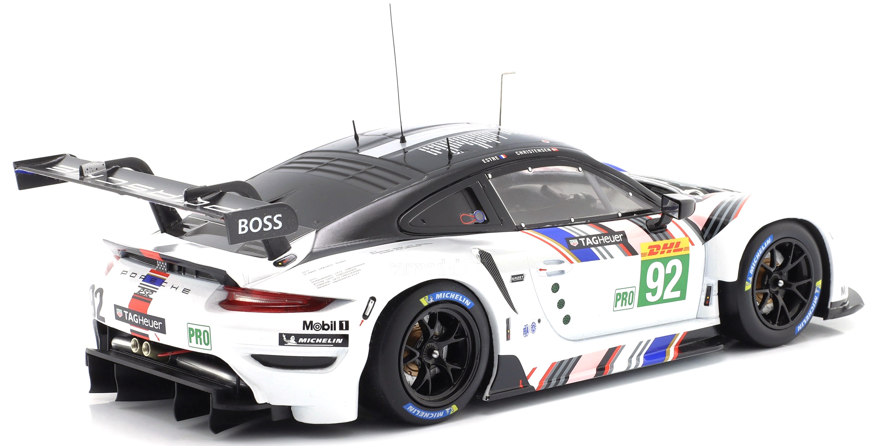 Porsche 911 RSR-19 Goodbye Team Porsche GT #92 Estre/Christensen Last Race WEC 2H Bahrain 2022 1:18 Ixo Models
