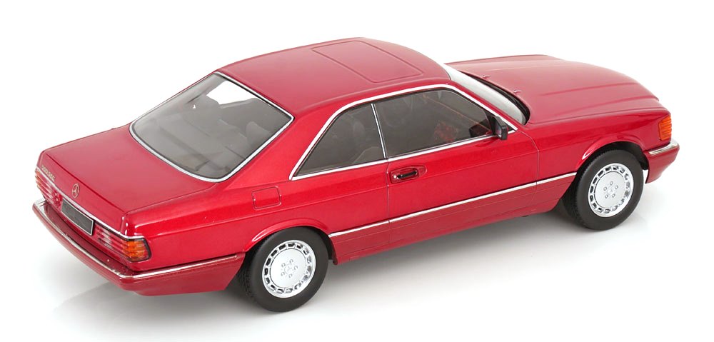 Mercedes-Benz 500 SEC C126 1985 red metallic 1:18 KK Scale