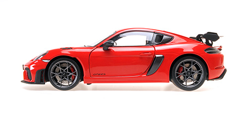 Porsche Cayman GT4 RS Weissach Package 2024 red 1:18 Minichamps