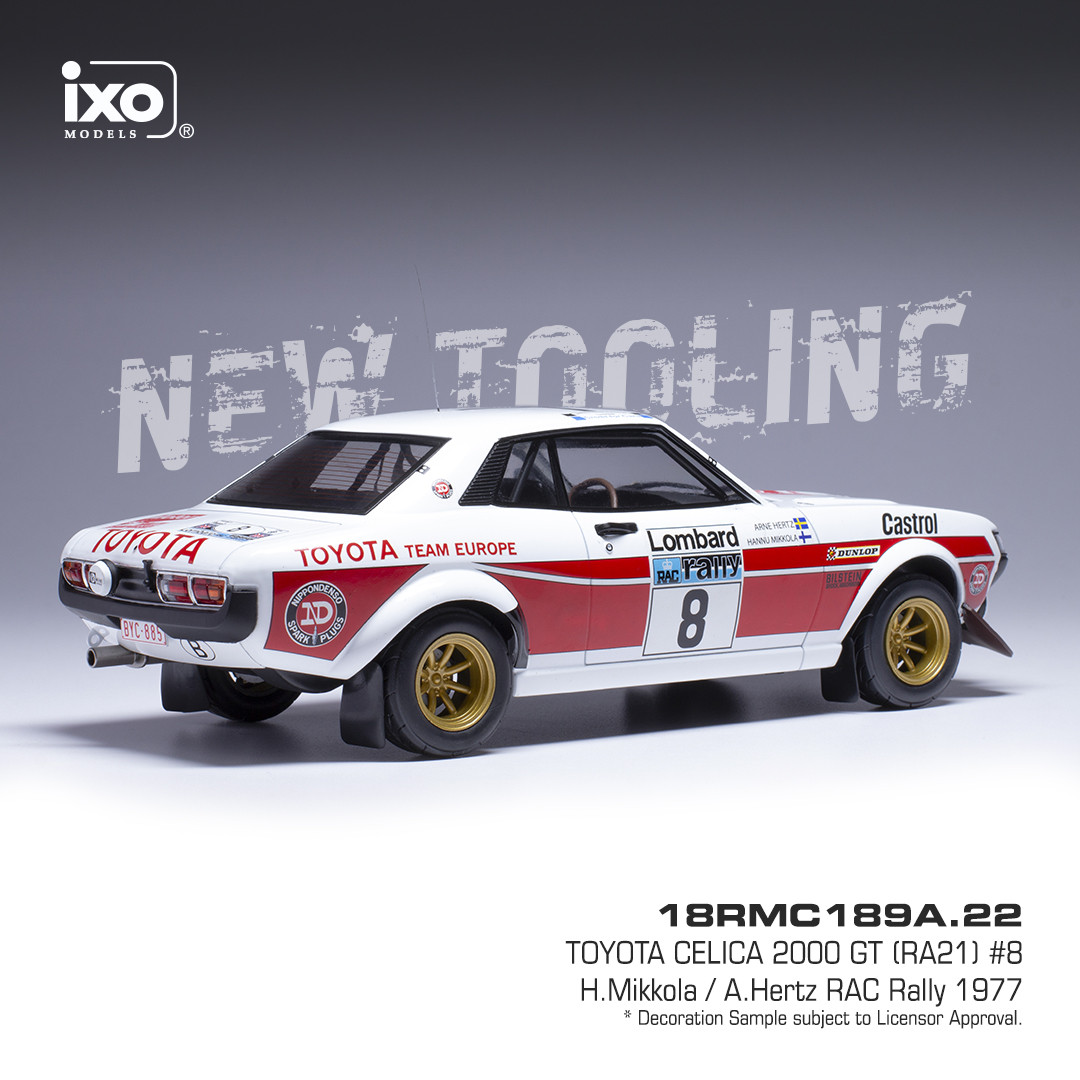 Toyota Celica 2000 GT #8 Mikkola/Hertz Rac Rally 1977 1:18 Ixo Models
