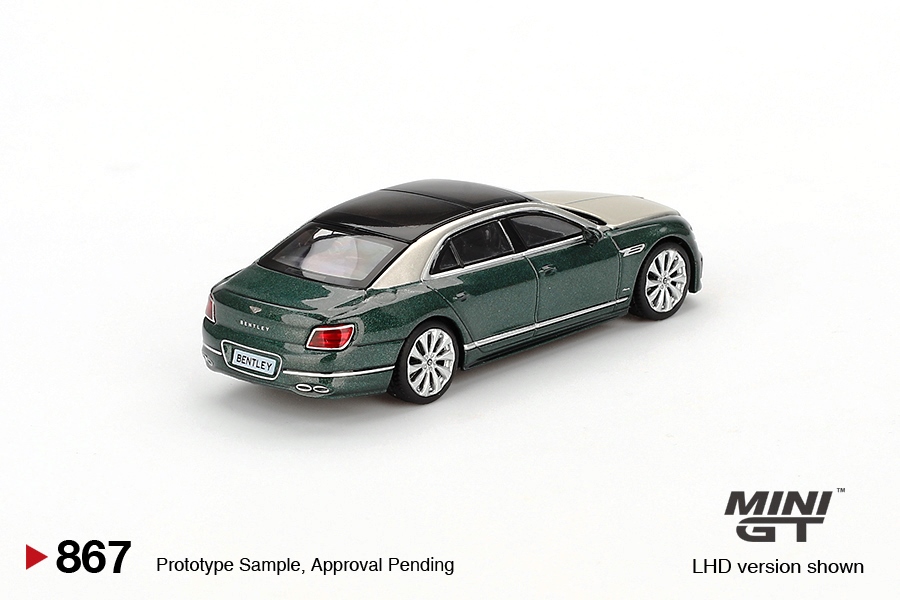 Bentley Flying Spur 2024 White Sand Verdant 1:64 Mini GT