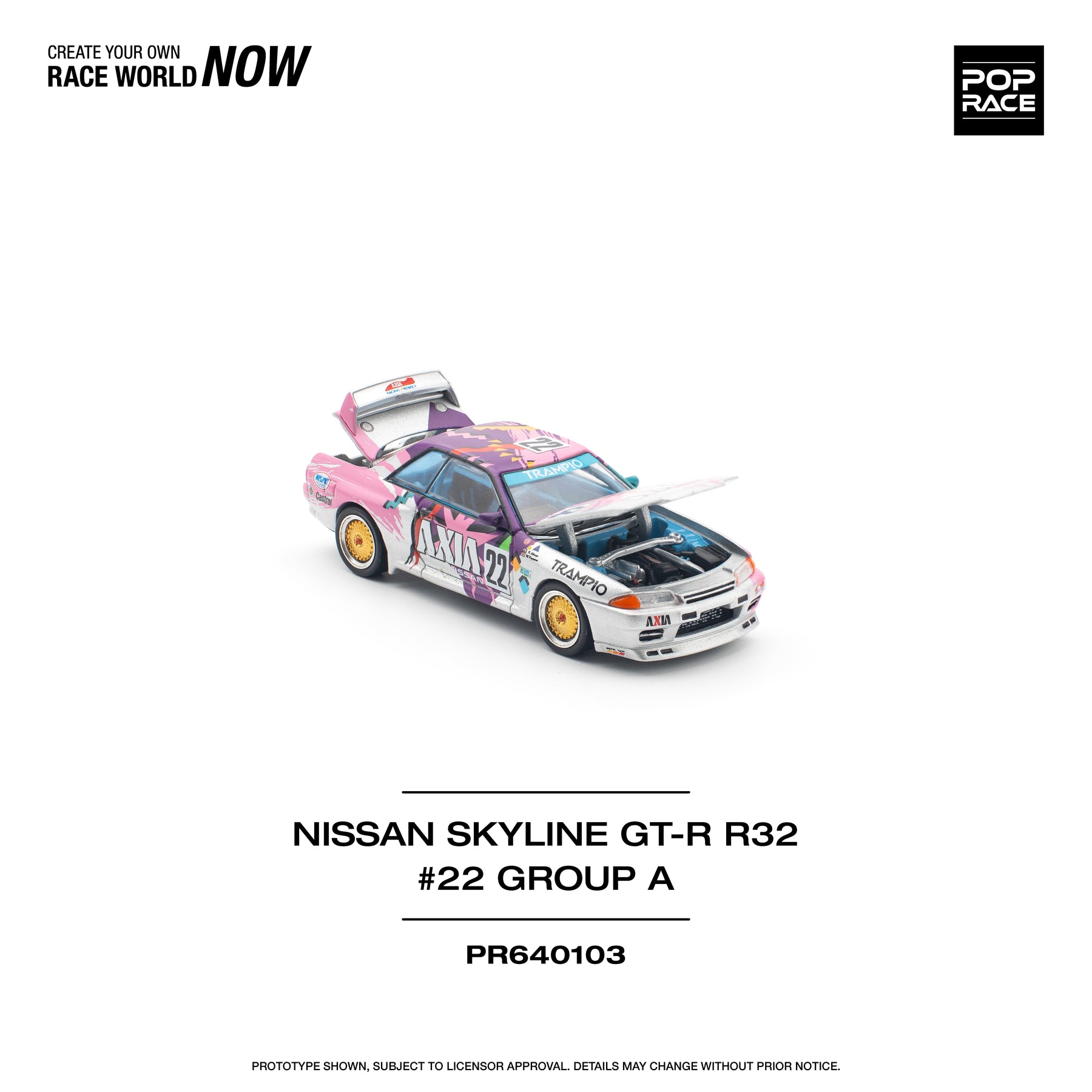 Nissan Skyline GT-R R32 #22 Axia Group A 1:64 Pop Race Limited