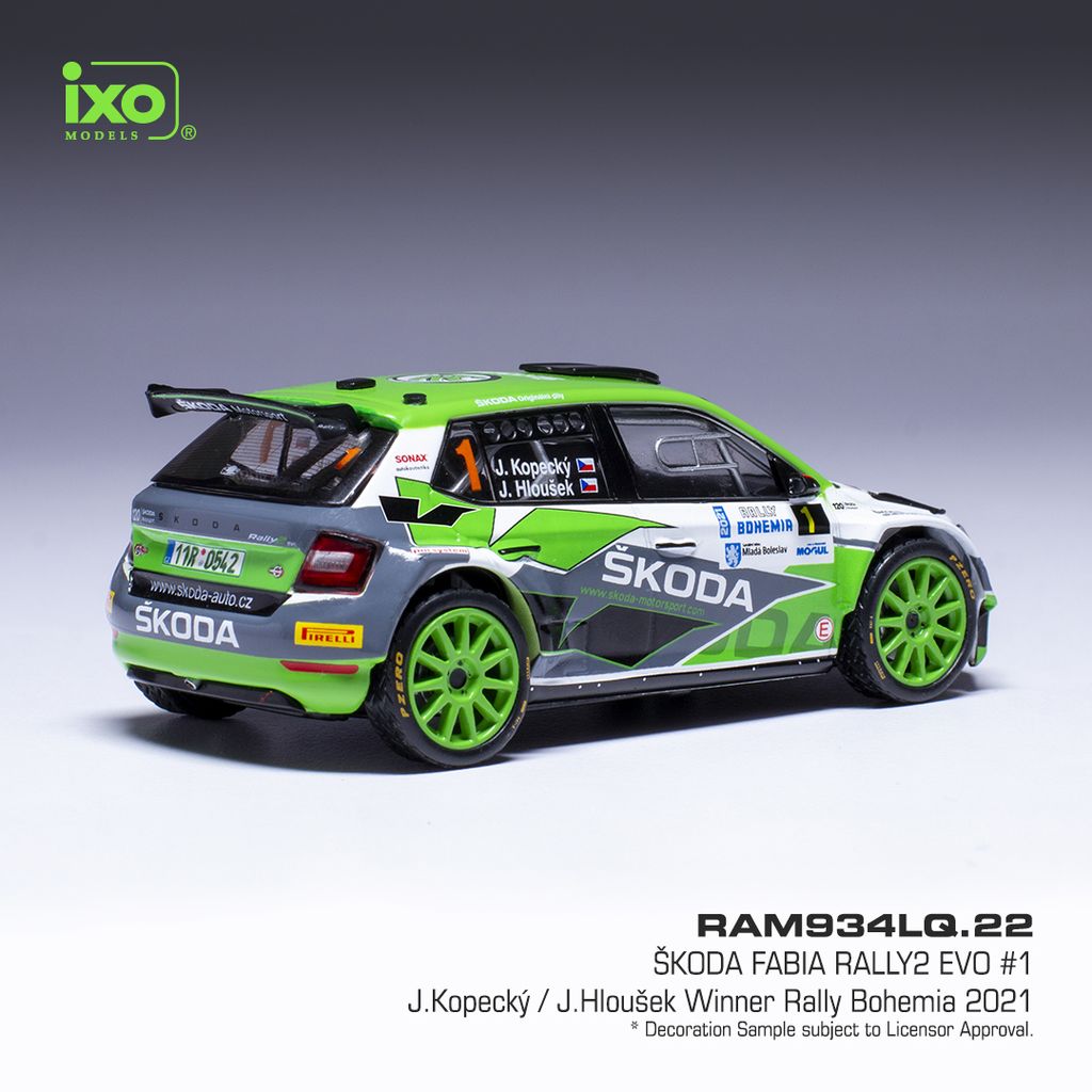 Škoda Fabia Rally2 EVO #1 Kopecky/Hlousek Winner Rally Bohemia 2021 1:43 Ixo Models