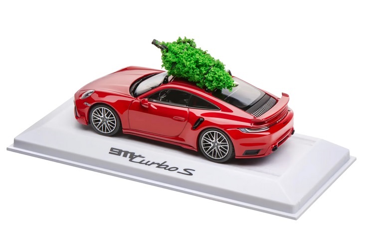 Porsche 911 Turbo S Christmas carmine red 1:43 Porsche Dealer Edition