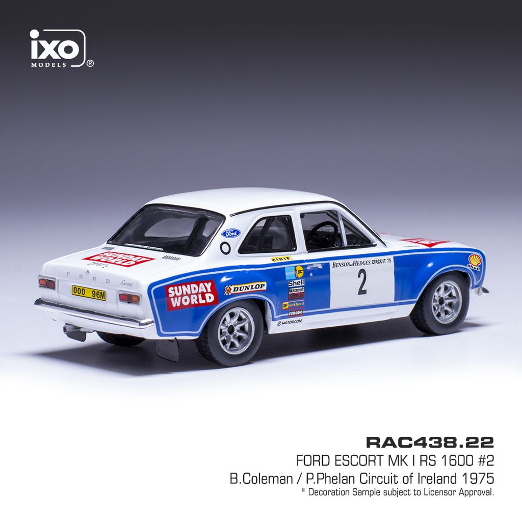 Ford Escort MK I RS 1600 #2 B.Coleman/P.Phelan Circuit of Ireland 1975 1:43 Ixo Models