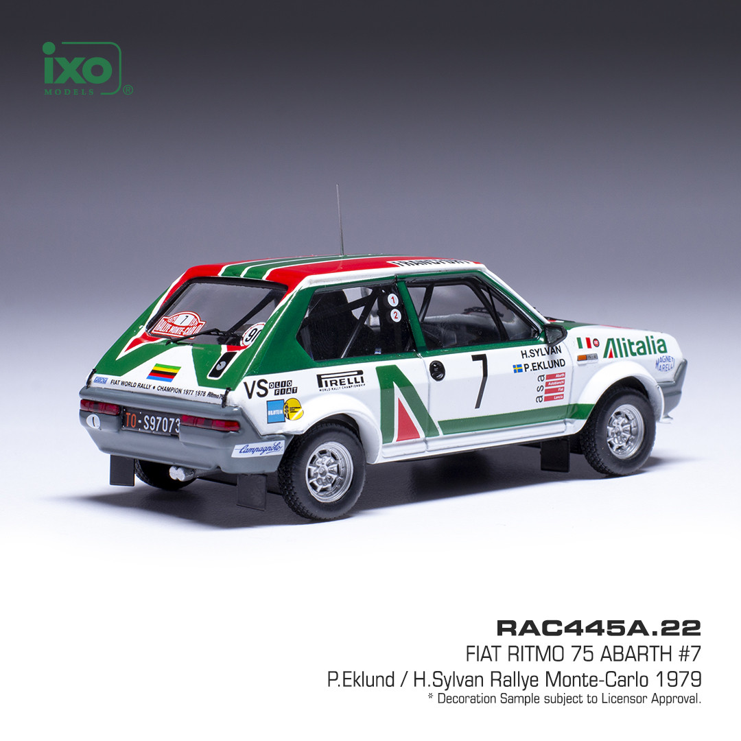 Fiat Ritmo 75 Abarth #7 P.Eklund/H.Sylvan Rally Monte Carlo 1979 1:43 Ixo Models