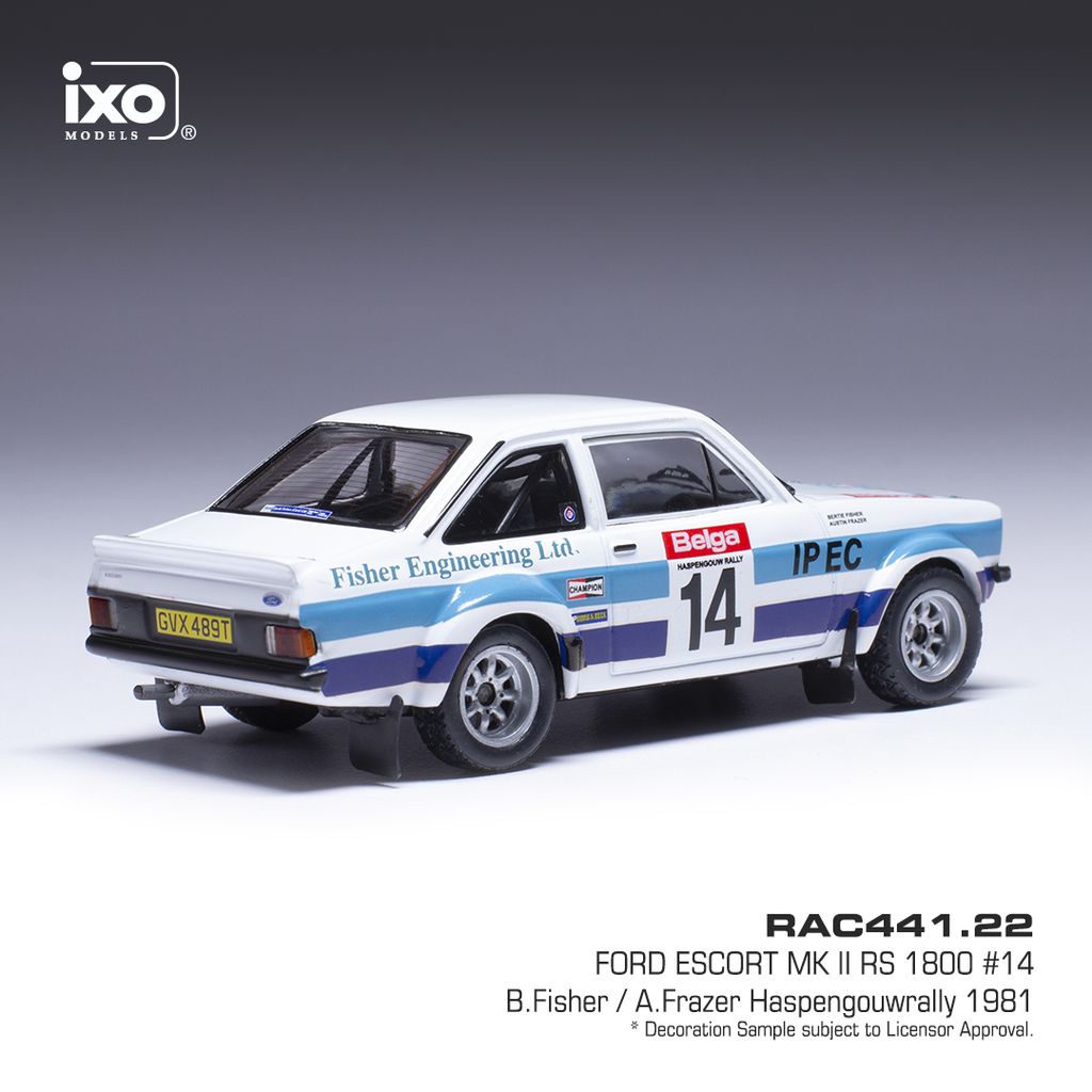 Ford Escort MK II RS 1800 #14 B.Fisher/A.Frazer Haspengouw Rallye 1980 1:43 Ixo Models