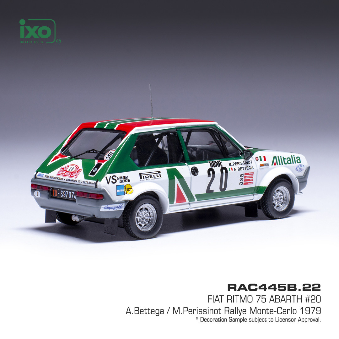 Fiat Ritmo 75 Abarth #20 A.Bettega/M.Perissinot Rally Monte Carlo 1979 1:43 Ixo Models