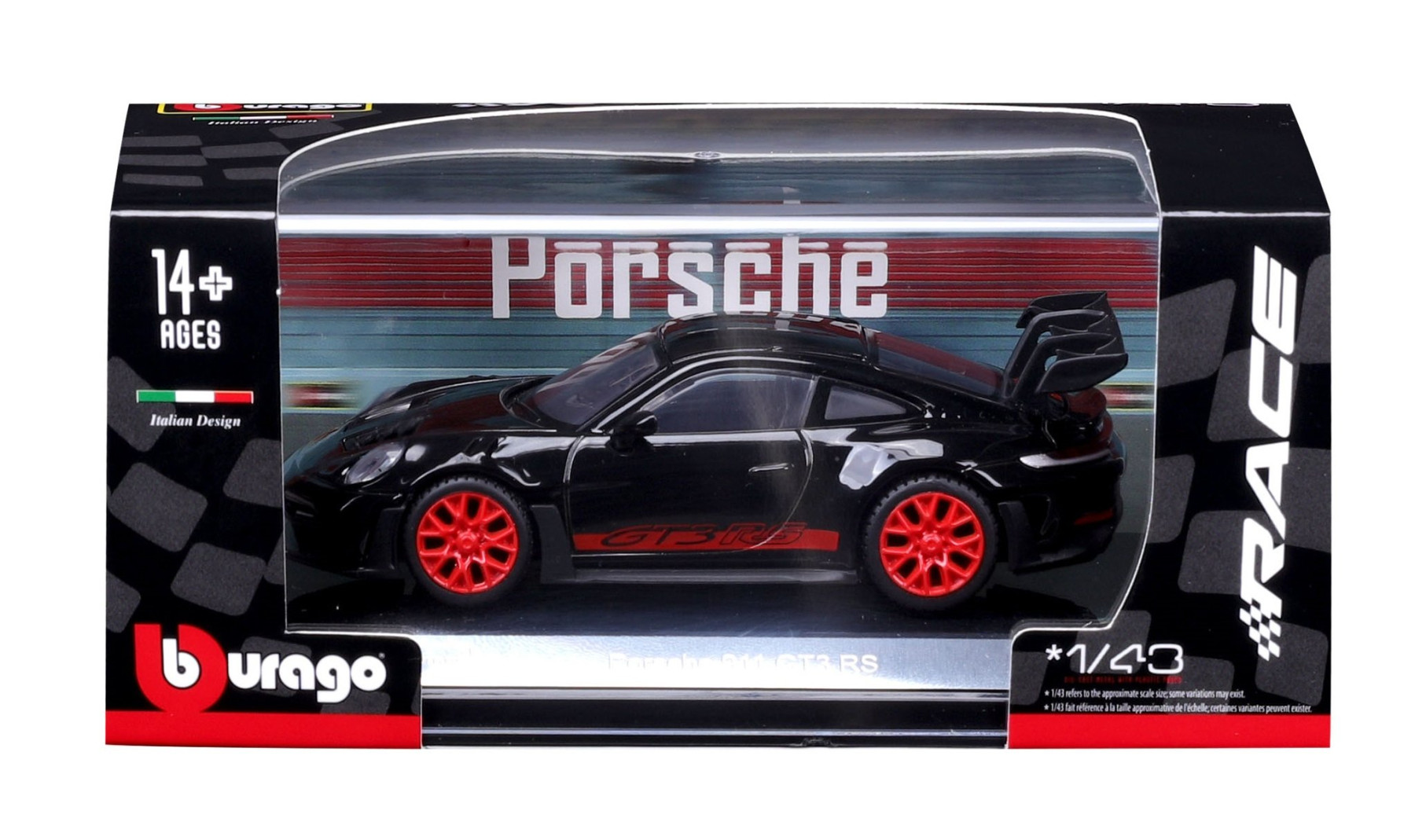 Porsche 911 GT3 RS black 1:43 Bburago