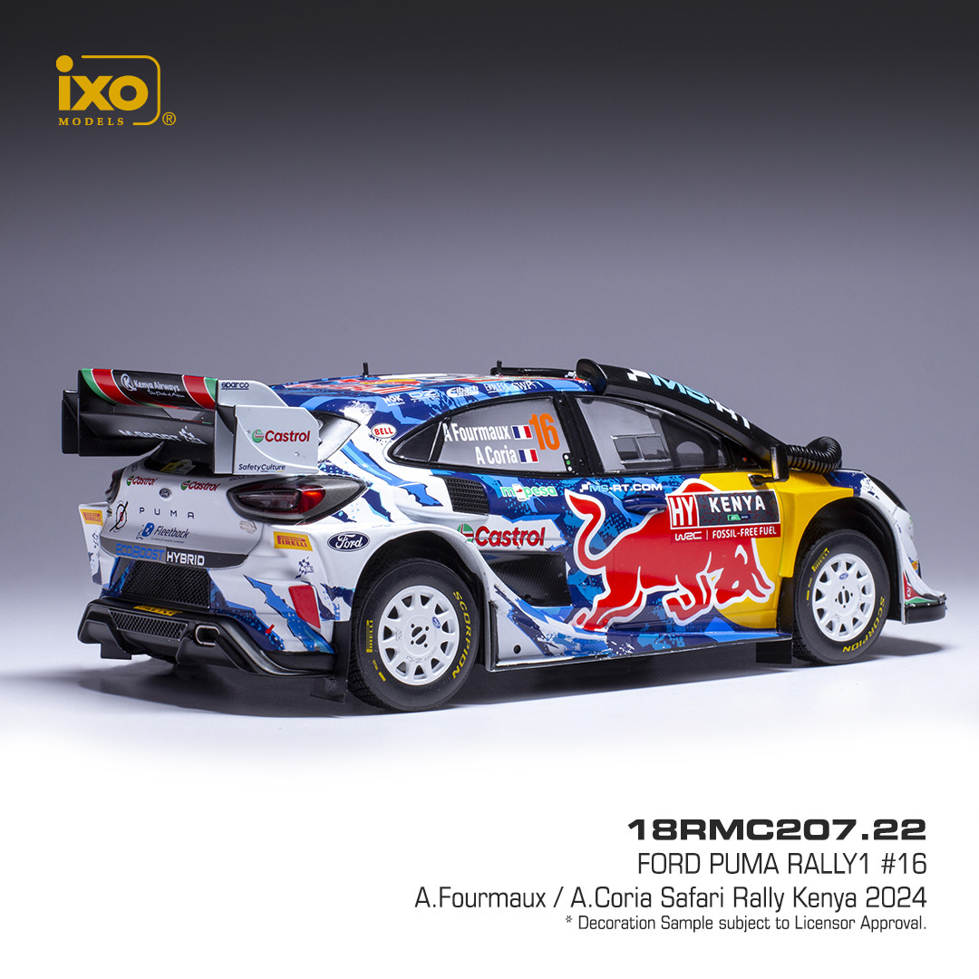 Ford Puma Rally 1 WRC #16 Fourmaux/Coria Safari Rally Kenya 2024 1:18 Ixo Models