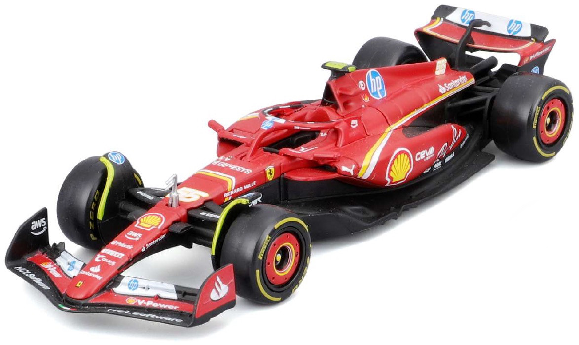 Set 2x Ferrari SF-24 #16 C.Leclerc + #55 C.Sainz 2024 1:43 Bburago