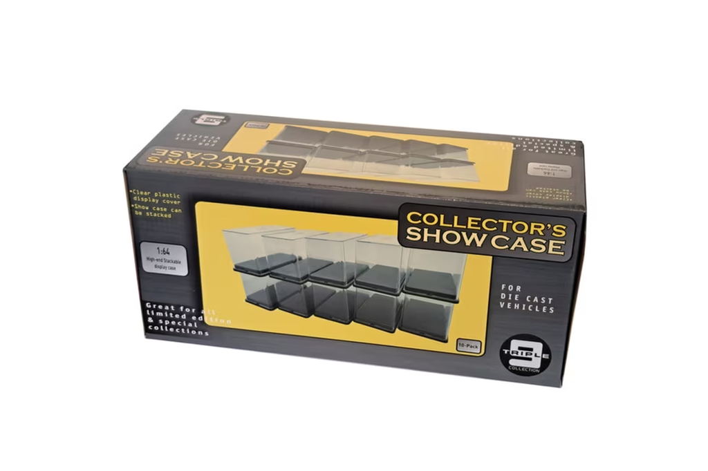 Balení 10 ks plastová vitrína pro modely 1:64 Triple9 Collection