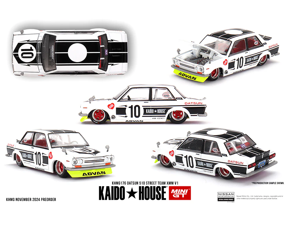 Datsun 510 Street Team XMM V1 1969 1:64 Mini GT