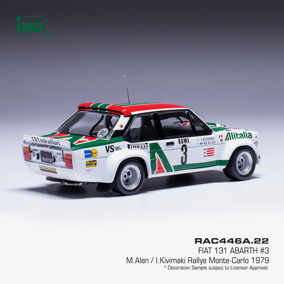 Fiat 131 Abarth #3 Alen/Kivimaki Rally Monte Carlo 1979 1:43 Ixo Models