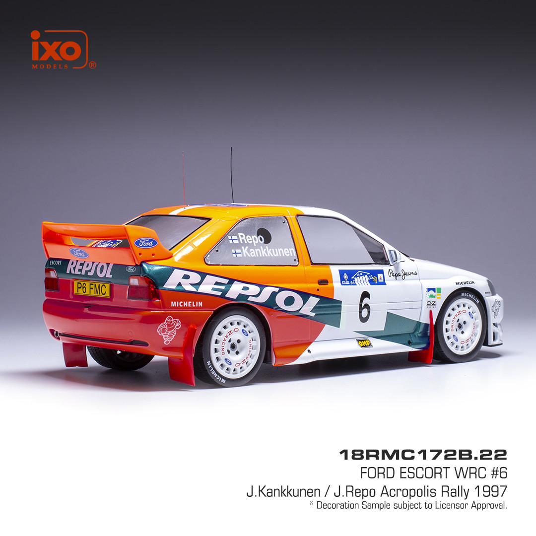 Ford Escort #6 Kankkunen/Repo WRC Akropolis 1997 1:18 Ixo Models