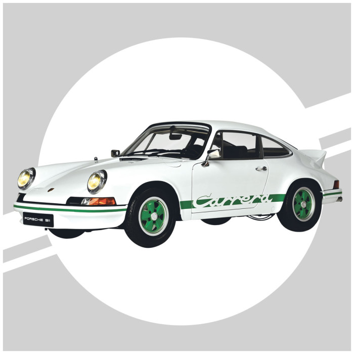 Porsche 911 RS 2.7 white/green 1:8 Ixo Models 