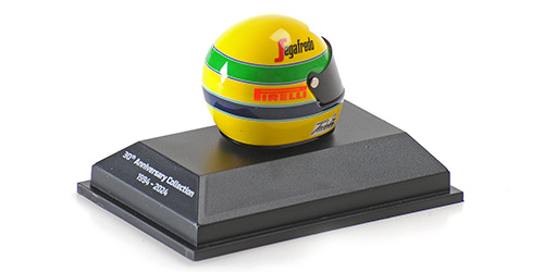 Helmet -  A.Senna First F1 GP Brazil 1984 1:8 Minichamps