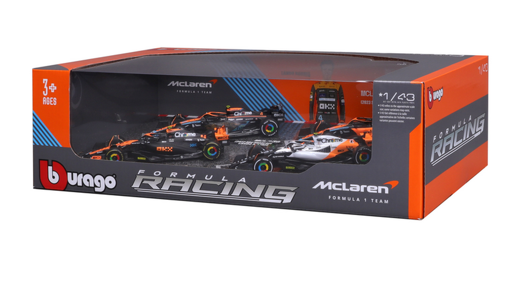 Set F1 1x McLaren MCL36 + 3x MCL60 Lando Norris 1:43 Bburago